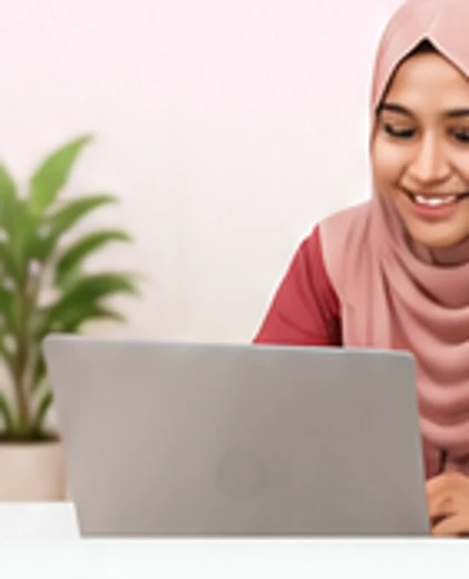 Working woman with laptop